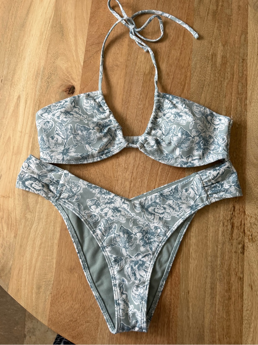 Abercrombie & Fitch Blue-Green Floral Bikini Set